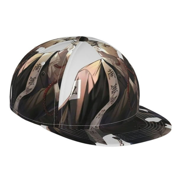 Demon Slayer Flat Cap Adjustable Baseball Cap Hat Hip Hop Cap White Demon Slayer Flat Cap Adjustable Baseball Cap Hat Hip Hop Cap White